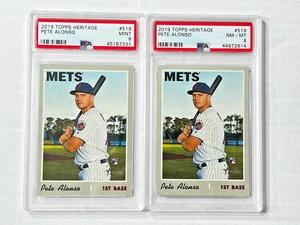 PETE ALONSO LOTE DE 2 2019 Topps Heritage High # RC #519! PSA COMO NUEVO 9 y casi nuevo-como nuevo 8! - Imagen 1 de 2