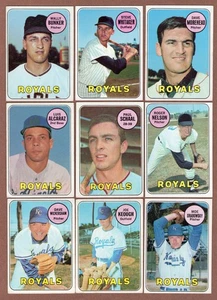 1969 Topps Lot (9) Royals #29 #71 #137 #279 #352 #437 508 #603 #647  Mixed Grade - Picture 1 of 2