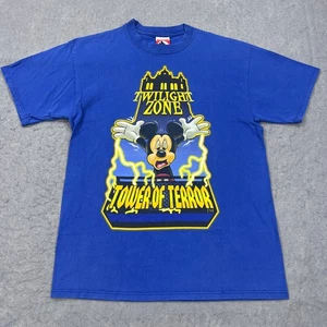 VTG Disneyland 'The Twilight Zone Tower of Terror' Mickey Mouse Shirt 90s Large - Picture 1 of 12