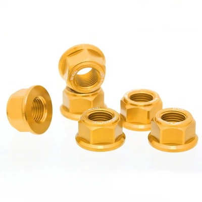 Billet Rear Wheel Sprocket Nuts Gold For Aprilia ETV 1000 Caponord 04 05 06 07 - Image 1 of 3