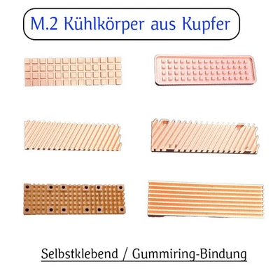 MARKENLOS Disipador de calor SSD M.2 NGFF NVMe M2 almohadilla de refrigeración de cobre puro