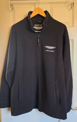 Aston Martin 1/4 Zip pullover Fleece in Black Size L UK Large Eur 52-54 - Image 1 of 4