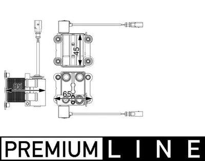 Chiller 85 mm de longitud híbrido/eléctrico se adapta a Porsche Panamera MAHLE ACH1000P - Imagen 1 de 4