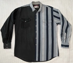 VTG Pure Country Shirt 23” X 30” Large Western Cowboy Brushpopper Color Block - Picture 1 of 7