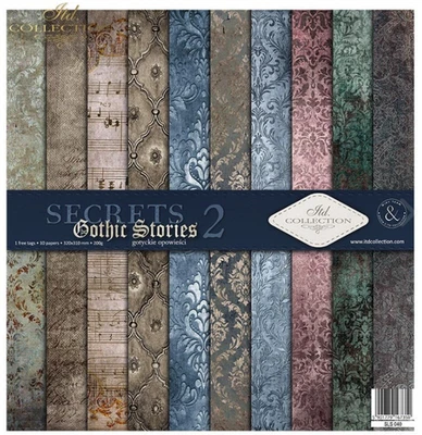 ITD COLLECTION 11.8" x 12.1" Gothic Stories 2 scrapbooking paperpad cardstock 11 sheets 200 gsm