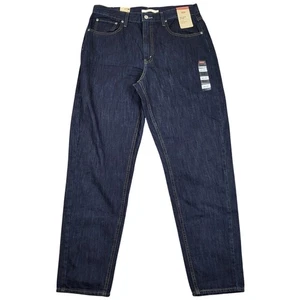 Jeans Levi Strauss años 80 mamá lavado oscuro tiro alto pierna cónica 32x30 leer* - Imagen 1 de 11