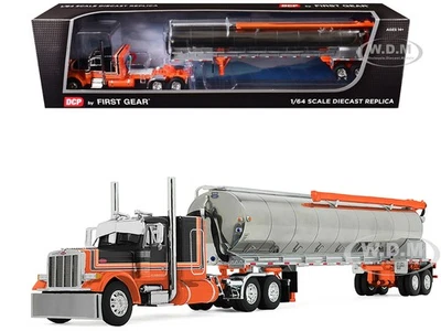 PETERBILT 379 带 SLEEPER & BULK FEED 拖车橙色 1/64 DCP/FIRST GEAR 60-2128 — 第 1/4 张图片