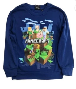 Minecraft, Toddlers Sweatshirt, Boys Pullover, Navy Blue, Size XS - Picture 1 of 10