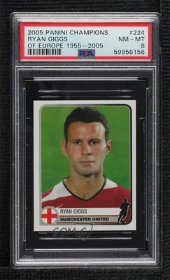 Panini Champions of Europe 2005 1955-2005 Ryan Giggs #224 PSA 8 Foto 1 de 2
