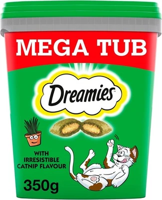 Cat Treats with Catnip Flavour 350g MegaTub Pack of 2 - Image 1 of 4