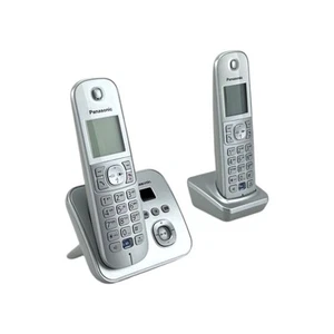 Panasonic KX TG6822GS Duo Bezprzewodowy telefon analogowy Automatyczna sekretarka Srebrny - Zdjęcie 1 z 6