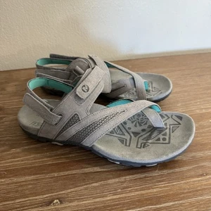 Merrell Gray Sport Sandals Womens 8 Toe Loop Adjustable Straps Wild Dove No Tie - Picture 1 of 10