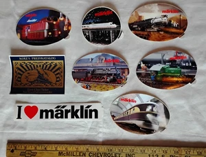 Coole unbenutzte Vintage Märklin Modelleisenbahn Aufkleber 8 Stück - Bild 1 von 5