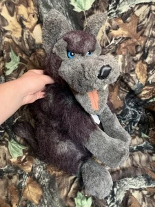 Vintage Folkmanis Wolf Puppet Plush Large Big Bad Wolf Gray Folktails HUGE - Picture 1 of 10