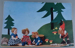 Postkarte 3 Lenci Puppen und Steiff Zwerg "Snik" 1929 (101347) - Bild 1 von 2