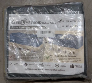NEW Liberrway 600D Small (74"x47"x28") Oxford Fabric Patio Furniture Set Cover - Picture 1 of 6