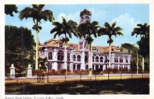 Queens Royal College Trinidad, BWI White Border Post Card - Picture 1 of 2