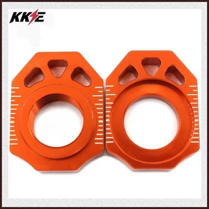 KKE Axle Blocks Chain Adjuster for KTM SX SX-F XC XC-F125-450 2013-2019 Orange - Bild 1 von 12