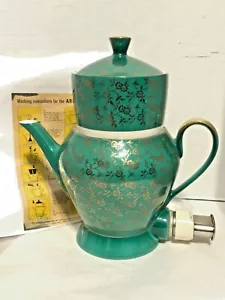 SELTEN! VINTAGE AROMATOR TYP 88 ~ GRÜNE PORZELLANKAFFEEMASCHINE, ESPRESSO MIT RICHTUNG - Bild 1 von 6