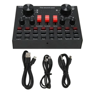 BT Live Sound Card 8 Modes Voice Changer Sound Mixer Board Mit 16 Sound Eff TOS - Bild 1 von 24