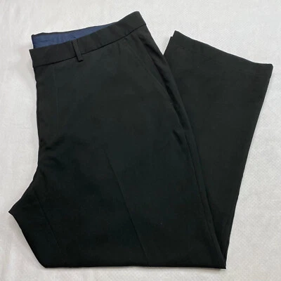 Nautica Mens Dress Pants sz 40 x 30 Black Flat Front Straight Mid Rise Stretch - Image 1 of 4