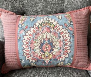 Rose Pink Paisley Pillow Waverly Re Rectangular 20”X 12"