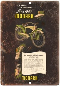 1948 Monark Silver King Inc. Fahrradwerbung - Retro Look Blechschild B122 - Bild 1 von 2