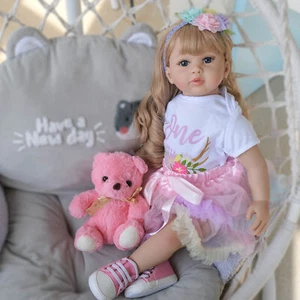 Reborn Baby Dolls 24" Cloth Body Realistic Newborn Lifelike With Toy Accessories - Picture 1 of 4