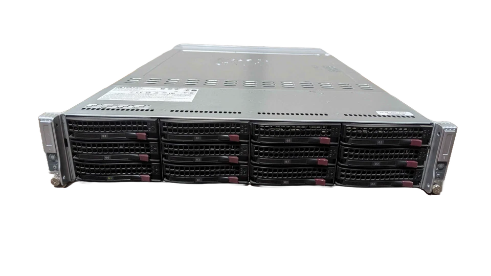 Supermicro 2U CSE-217 2-Node X9DRT-HF+  4x Xeon E5-2670 v2 2.5ghz 256gb 12xTrays - Image 1 of 4