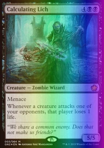 MTG Magic the Gathering Calculating Lich (3/67) Game Night 2019 LP FOIL - Picture 1 of 1