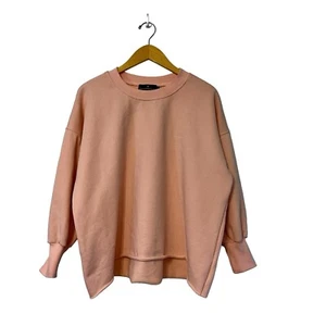Tuckernuck Pomander Place Fletcher Sweatshirt Pink Size S Balloon Sleeve Boxy - Picture 1 of 15