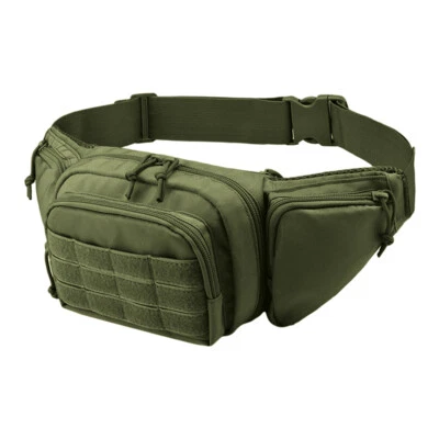 Concealed Carry Fanny Pack Pistol Gun Holster EDC Waist Bag with Magazine Pouch - Image 1 of 4