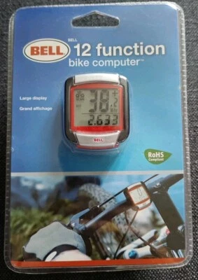 BELL Bicycle Bike Computer 12 Function Large Display Odometer Clock Timer Sealed - Image 1 of 3