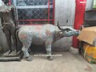 Huge Bronze Cloisonne Enamel Feng Shui Wealth Dragon Ox Oxen Cow Bull Statue