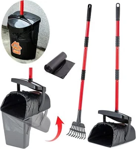 Pooper Scooper Large Swivel Bin & rake for large & small Dogs Non-Breakable... - Picture 1 of 8