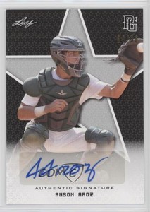 2020 Leaf Perfect Game National Showcase Black Auto /50 Anson Aroz #BA-AA1 Auto