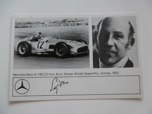 Stirling Moss Autogramm signed 8x14 cm Postkarte s/w - Bild 1 von 1