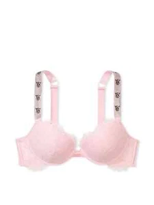 38DD Victoria Secret Very Sexy Shine Strap Lace Pretty Blossom Push Up Bra NEW - Picture 1 of 2