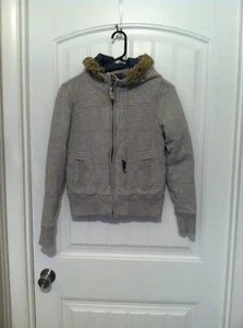 American Eagle Outfitters Adult Small Gray Full Zip Up Jacket w/Hood Lined - Picture 1 of 6
