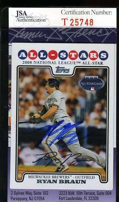 Ryan Braun 2009 Topps Jsa Coa Hand Signed Authentic Autographed - Image 1 of 2