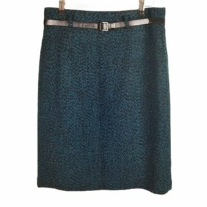 Falda lápiz ajustada Covington Tweed para mujer 4 azul negro totalmente forrada cremallera trasera - Imagen 1 de 8