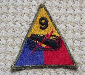 Original US Army 9th Armored Armoured Division Tank Czechoslovakia Uniform Patch - Picture 1 of 2