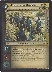 CCG 264 El Señor de los Anillos/Hobbit DZT Foil 4R244 Kompanie der Haradrim - Imagen 1 de 1