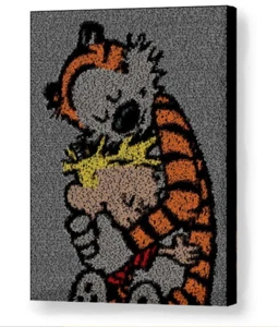 Calvin And Hobbes Quotes Mosaic AMAZING Framed 8.5X11 Limited Edition Art w/COA - Picture 1 of 3