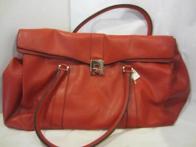 DUFFLE путешествий ночь сумка Pleather красный новый с Ярлыками $74 - Изображение 1 из 4