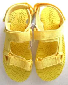 Sandalias de mujer amarillas con correa al tobillo esmeriladas zapatos - gato y gato - niños/jóvenes talla 13 - Imagen 1 de 4