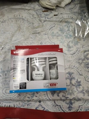 Satco S8206 23 Watt (100 Watt) 1600 Lumens Mini Spiral CFL Soft White 2700K GU24 - Image 1 of 2