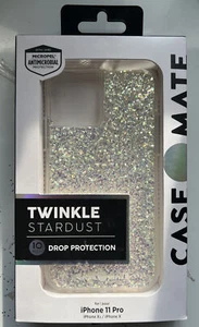 Case-Mate Twinkle Series Case Apple iPhone 11 Pro Stardust Clear Antimicrobial - Picture 1 of 5