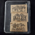Stampin' Up "Great Grouping" Wooden Rubber Stamps Winter Fall Season