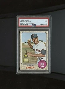 1968 Topps Reggie Smith Boston Red Sox #61 🚀😳💥 PSA grado 5 - Foto 1 di 2